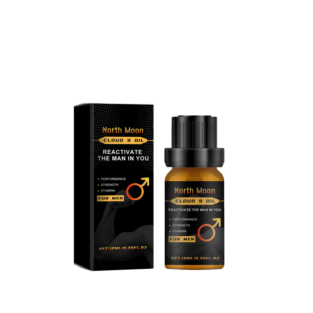 North Moon Men's Advanced Endurance Massage Oil - Premium Intimate Connection & Energy Boosting Body Essential Oil (30ml)