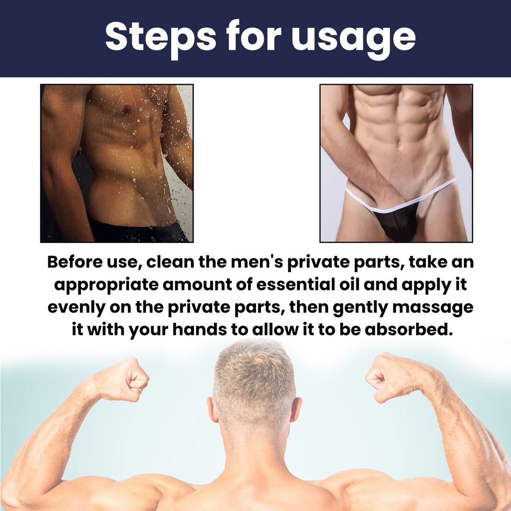 North Moon Men's Advanced Endurance Massage Oil - Premium Intimate Connection & Energy Boosting Body Essential Oil (30ml)
