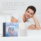 Ultra-Thin Hyaluronic Acid Condoms - Textured Ribbed Premium Latex Barrier