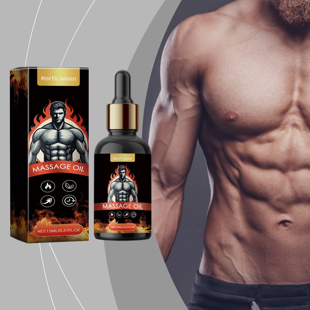 North Moon Men's Nourishing Body Massage Oil - Hydrating & Refreshing Skin Moisturizer for Daily Body Care