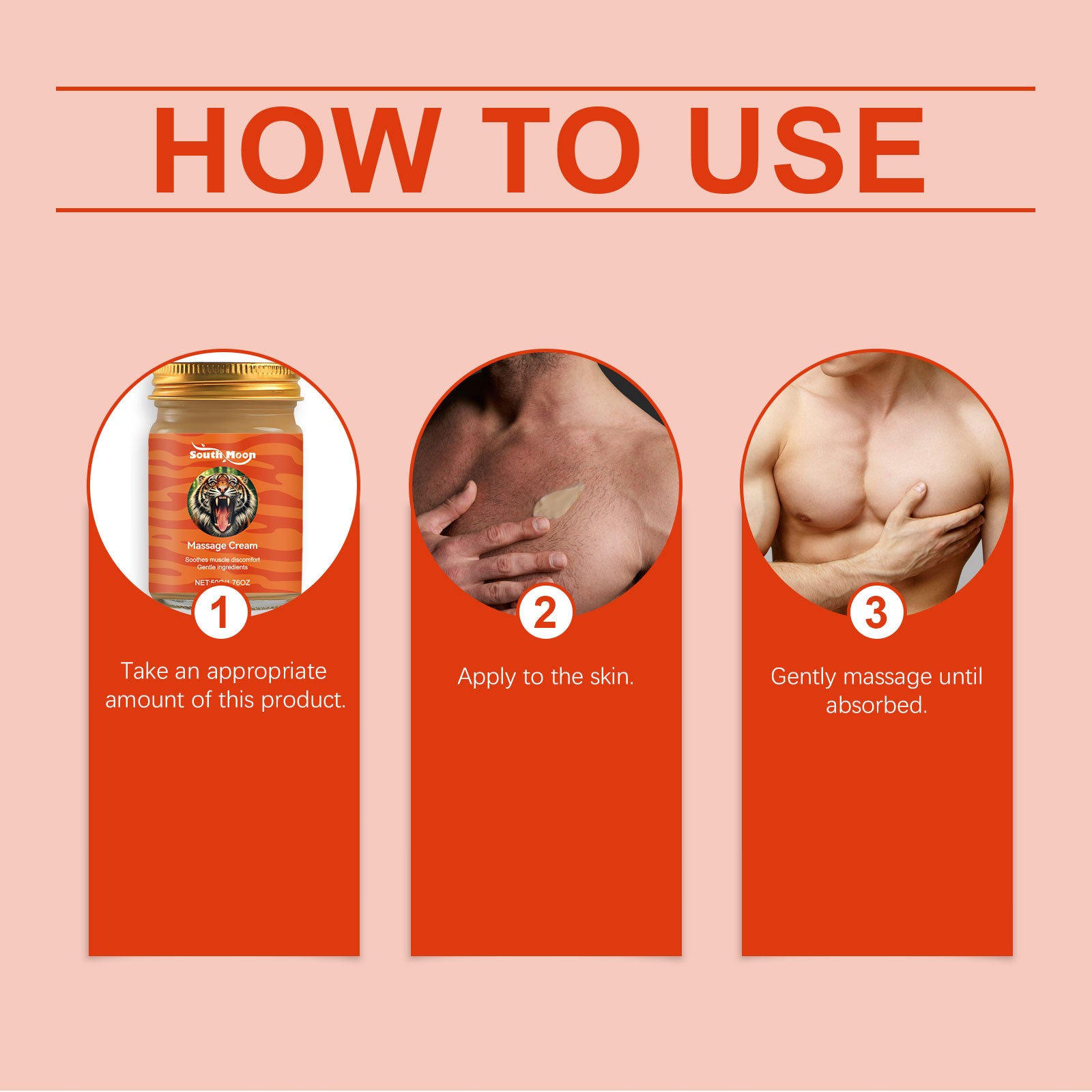 South Moon Muscle & Joint Soothing Cream - Daily Body Massage Relief Rub for Knees & Muscles (50g)