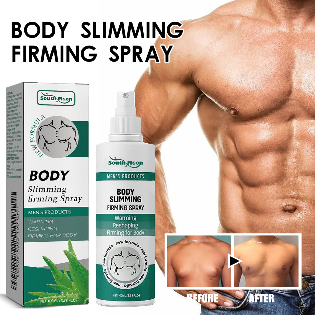 South Moon Men's Chest Firming Spray - Fat Burning & Muscle Toning Mist with Caffeine & Collagen (30ml)