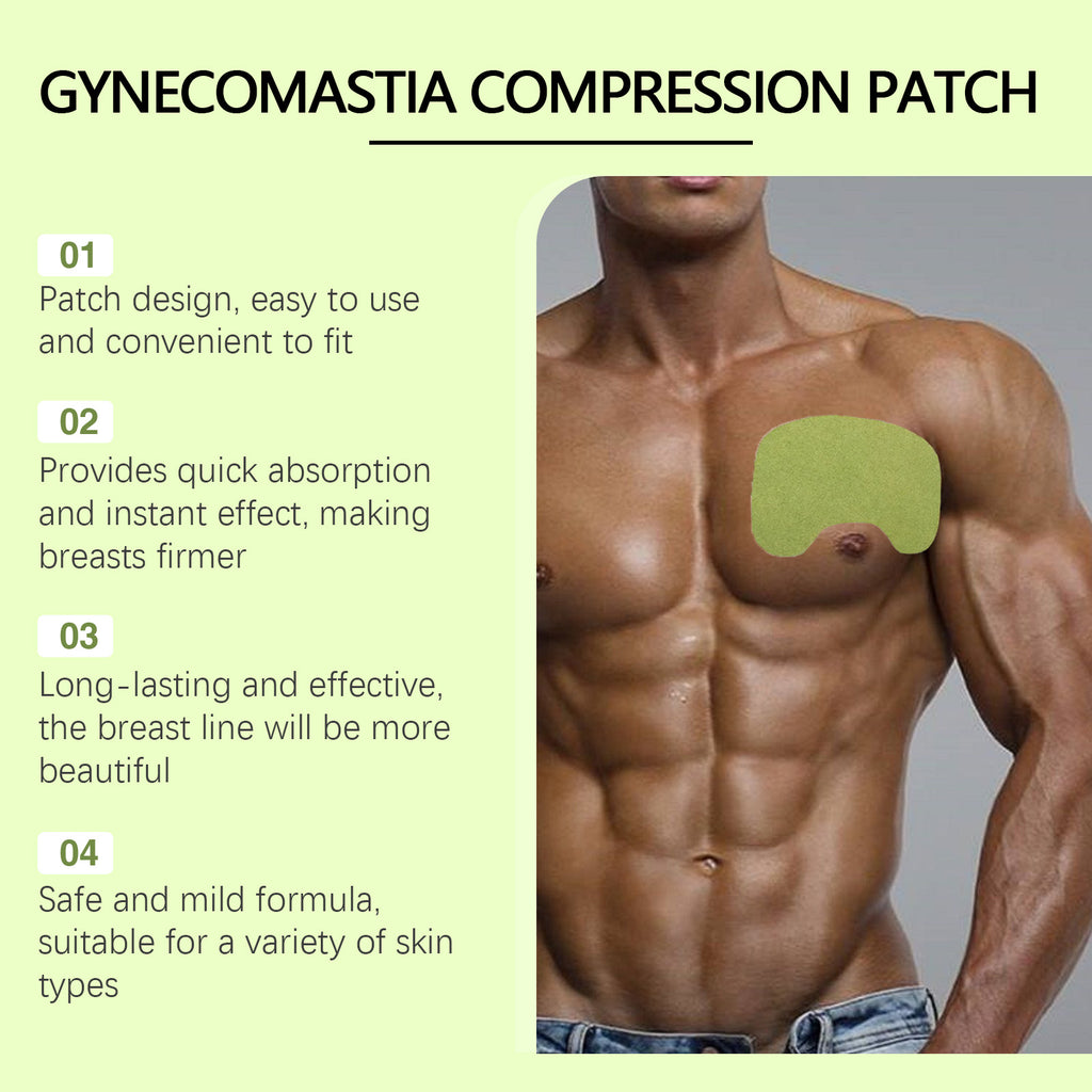 South Moon Men's Gynecomastia Firming Patches - Chest Tightening & Sculpting Sheets with Turmeric & Pepper (12-Pack)