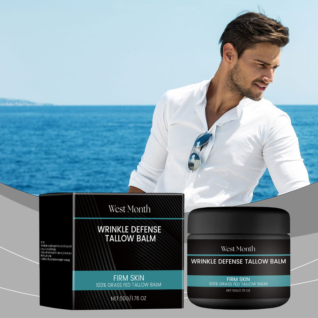 West Month Men's Tallow Face Balm - Ultra-Nourishing Daily Moisturizer & Hydrating Cream for All Skin Types