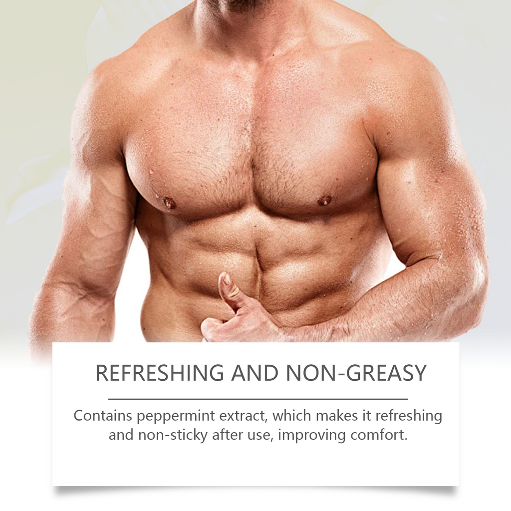Wiyun Men's Chest Sculpting Massage Oil - Cooling Firming & Hydrating Body Oil with Mint & Honeysuckle