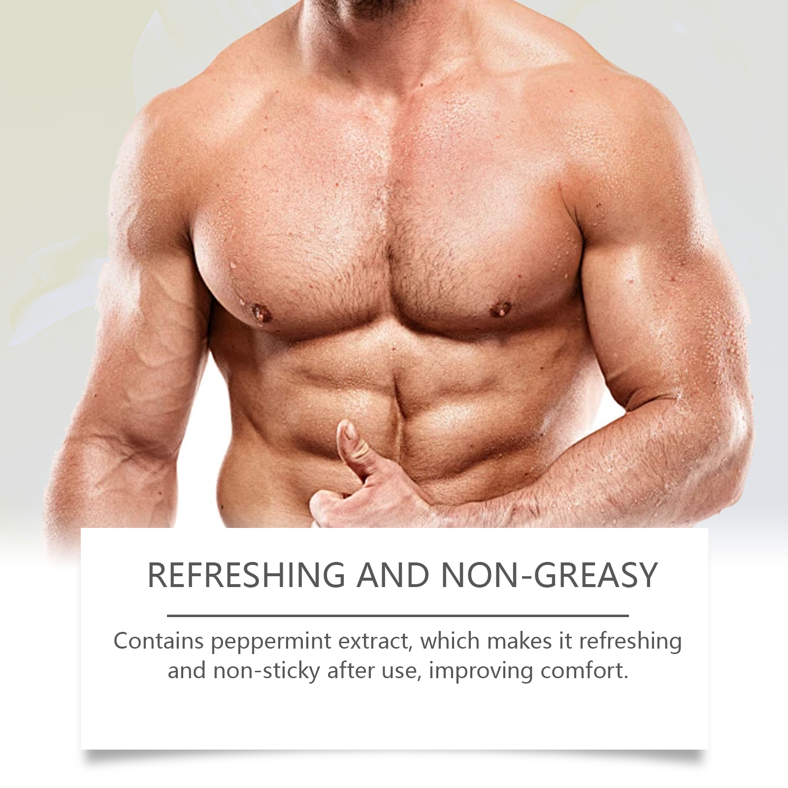 Wiyun Men's Chest Sculpting Massage Oil - Cooling Firming & Hydrating Body Oil with Mint & Honeysuckle