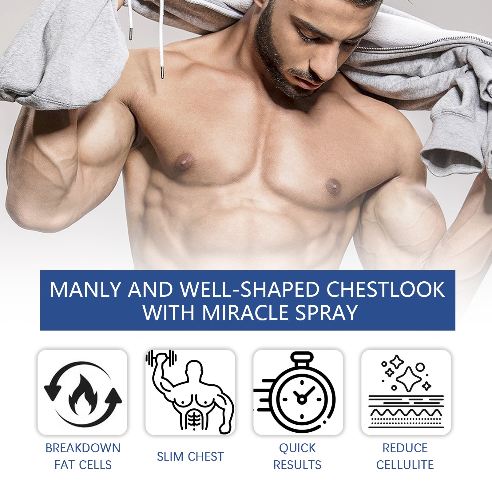 Ximonth Men's Herbal Chest Firming Patches - Gynecomastia Reduction & Sagging Defense Sculpting Sheets (10pcs)