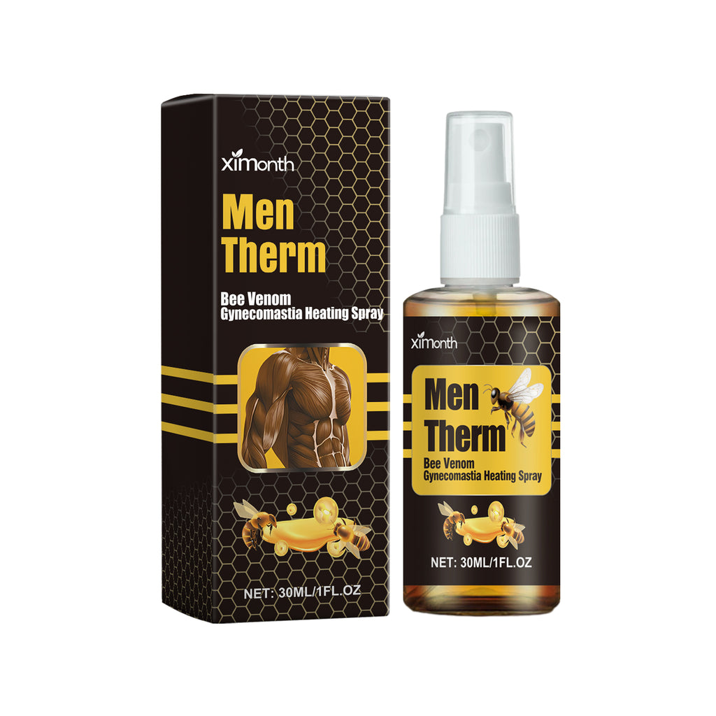 Ximonth Men's Gynecomastia Firming Spray - Chest Sculpting & Tightening Formula with Bee Venom & Ginger (30ml)